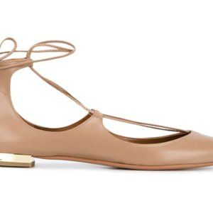 Nude Christy Leather Ballet Flats |  Size 7.5